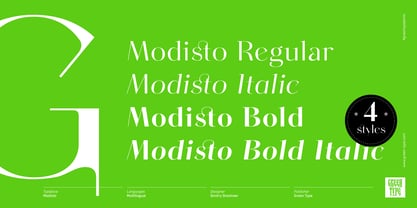 Modisto Font Poster 3