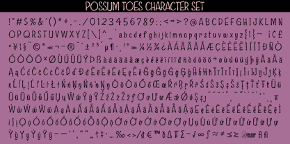 Possum Toes Font Poster 6