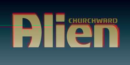 Churchward Alien Font Poster 1