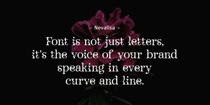 Nevalisa Font Poster 3