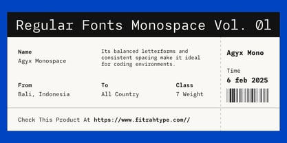 Agyx Mono Variable Font Poster 3