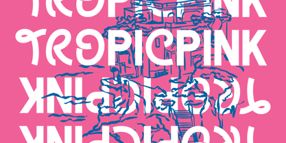 Tropic Pink Font Poster 9