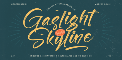 Gaslight Skyline Font Poster 1