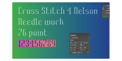 Xstitch4 nelson Font Poster 3