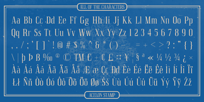 Acelon Stamp Font Poster 6