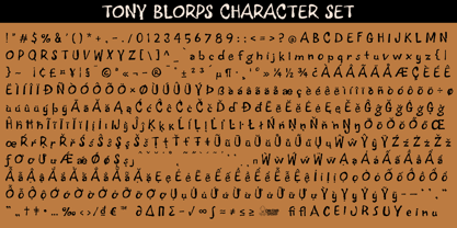 Tony Blorps Font Poster 6