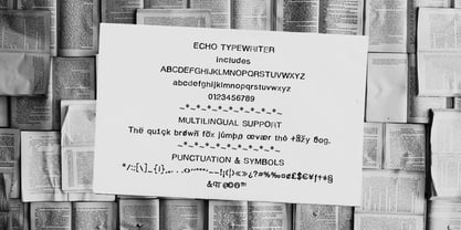 Echo Typewriter Font Poster 2