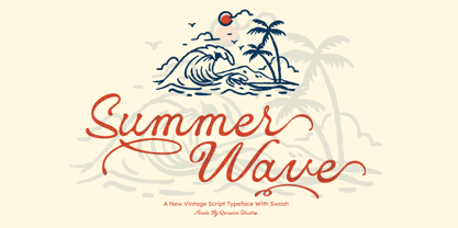 Summer Wave Font Poster 1
