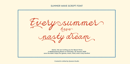 Summer Wave Font Poster 5