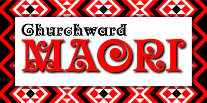 Churchward Maori Font Poster 4