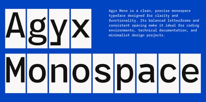 Agyx Mono Font Poster 1