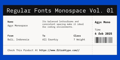 Agyx Mono Font Poster 3