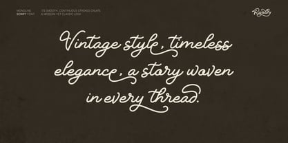 Rivaldy Monoline Script Pro Font Poster 2