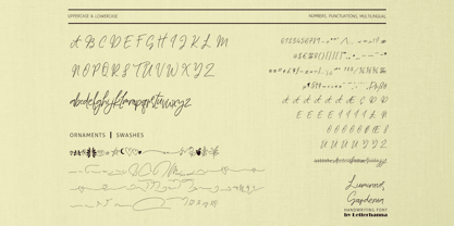 Luminous Gardenia Font Poster 3