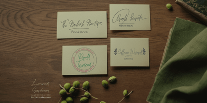 Luminous Gardenia Font Poster 9