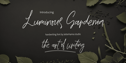 Luminous Gardenia Font Poster 1