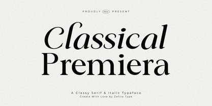 Classical Premiera Font Poster 1