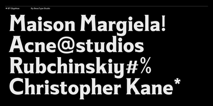 BT Glyphius Font Poster 3