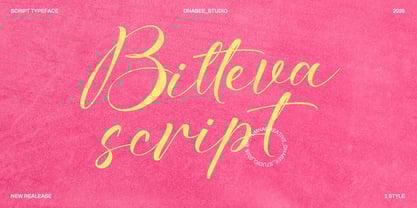 Bitteva Script Font Poster 1