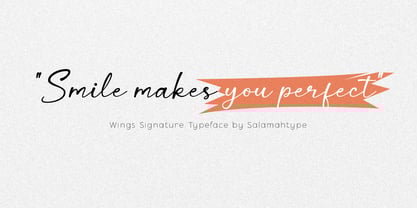 Wings Signature Font Poster 6