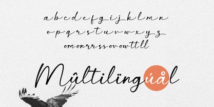 Wings Signature Font Poster 8