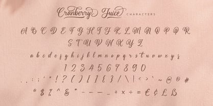 Cranberry Juice Font Poster 10