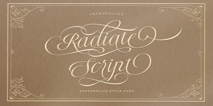 Radiate Script Font Poster 13