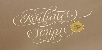 Radiate Script Font Poster 1