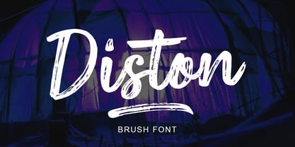 Diston Brush Font Poster 1
