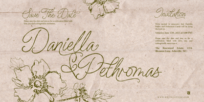 UT Nikahan Script Font Poster 5