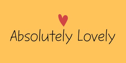 Absolutely Lovely Font Poster 1