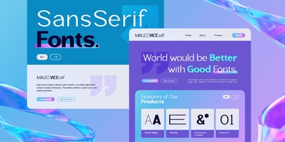 Malevice pro Font Poster 9