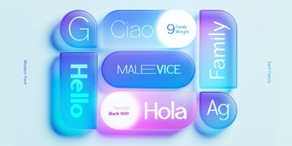 Malevice pro Font Poster 3