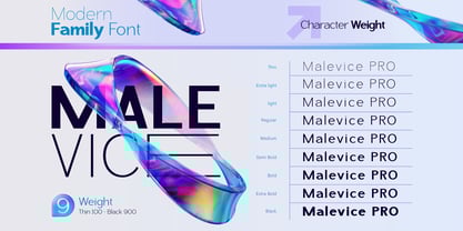 Malevice pro Font Poster 5