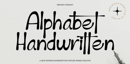Alphabet Handwritten Font Poster 1