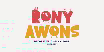 Rony Awons Font Poster 1
