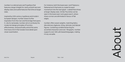 Humber Font Poster 2