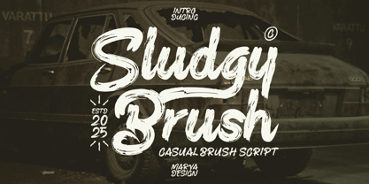 Sludgy Brush Font Poster 1