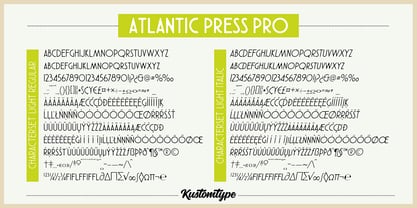 Atlantic Press Pro Font Poster 15
