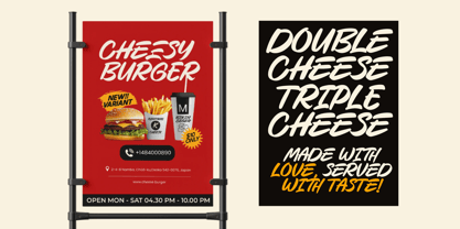 Cheesy Burger Font Poster 8