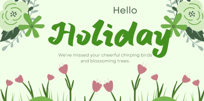 Enjoy Spring Font Poster 3