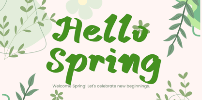 Enjoy Spring Font Poster 2