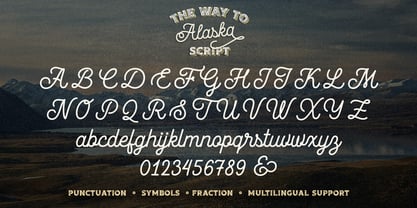 Way to Alaska Font Poster 14