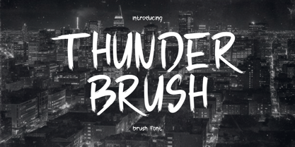Thunder Brush Font Poster 1