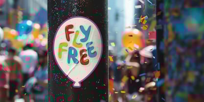 Bouncy Balloon Font Poster 4