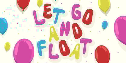 Bouncy Balloon Font Poster 2