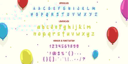 Bouncy Balloon Font Poster 5