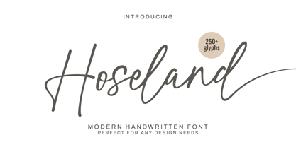 Hoseland Font Poster 1