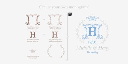 Royal Monograms Font Poster 2