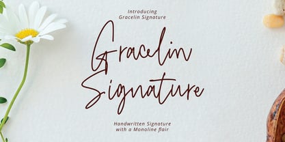 Gracelin Signature Font Poster 1